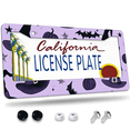 thumbnail image 1 of 1 Pcs Halloween Pattern License Plate Frame, License Plate Cover for Car Decorative Parts, Aluminum License Plate Bracket Holder Rust-Proof Weather-Proof for US Standard Car, 1 of 9
