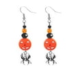thumbnail image 1 of 1 Pcs Halloween Pumpkin Earrings For Women - Gothic Black Dangle Earrings, Trendy Spooky Jewelry For Halloween Cosplay, Parties and Everyday Wear,Four styles(A), 1 of 8