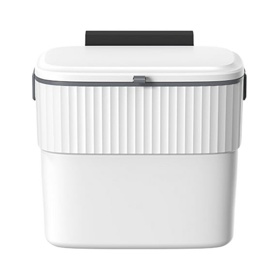 1 Pcs Hanging Trash Can with Lid, Wall-Mounted Garbage Can, Kitchen Compost Bin with Lid, Under Desk Waste Basket Tabletop Trash Can for Kitchen Bedroom Car and Bathroom