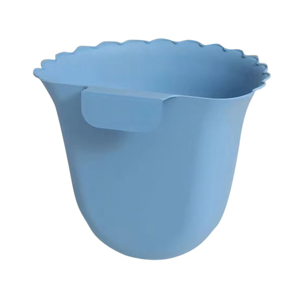 1 Pcs Hanging Trash Can, Wall Mounted Flower Trash Can, Hanging Kitchen Waste Bins Over-Cabinet Trash Can Collapsible Hanging Small Plastic Garbage for Bedroom Bathroom Office Camping