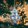 thumbnail image 1 of 1 Pcs Hanukkah Tree Ornaments Decorations 2D Happy Chanukah Jewish Wooden Hexagram Menorah Dreidel Snowman Gingerbread House Blue White Hanging Ornaments for Holiday Party Xmas Tree Decor Gift, 1 of 8