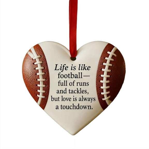 1 Pcs Heart-Shaped Baseball Ornaments, Christmas Baseball Stress Ball Ornaments, Mini Sport-Themed Pocket Hug Collection for Baseball Fans & Carnival Reward Christmas Party