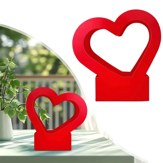 1 Pcs Heart Shaped Flower Box, Best Friend Flower Gift Bag With Handle, Empty Bouquet Bags For Wedding, Bridal, Engagement Party,Mother'S Day,Valentine'S Day, Birthday Parties, Home Decoration