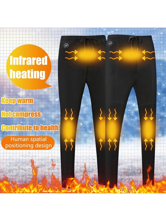 1 Pcs Heated Pants For Men, Heated Pants With Fleece, Lightweight USB Electric Heated Pants With 3 Heating Level, For Winter Outdoor Hunting Heated Pants
