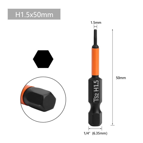 1 Pcs Hexagon Screwdriver Bit Quick Change Driver Power Drill Length 50mm