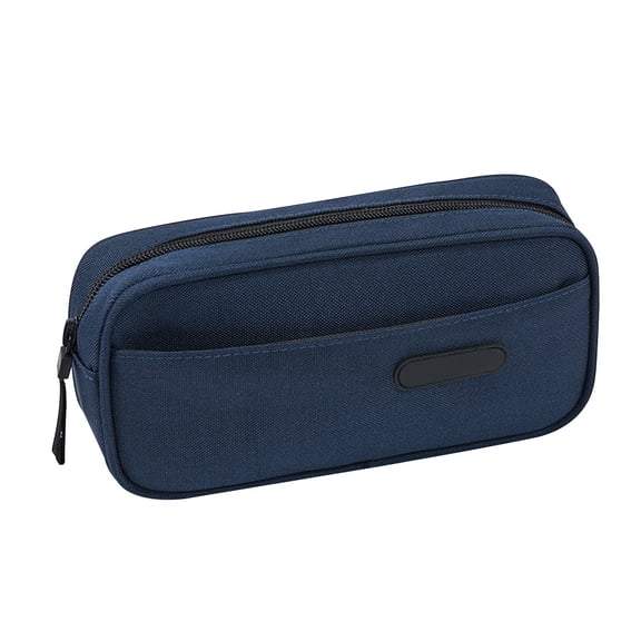 1 Pcs High Capacity Pencil Case, Pen Box Office Stationary Organizer | Sturdy Fabric, Large Capacity with Pen Slots, Dual Zipper Organizer, Multi-Use Pouch, Fits Graphing Calculator