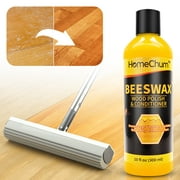 1 Pcs HomChum Wood Furniture Cleaner and Polish, Wood Seasoning Beewax, Multipurpose Natural Yellow Beeswax for Floor, Tables, Cabinets, Chair, 10 fl oz