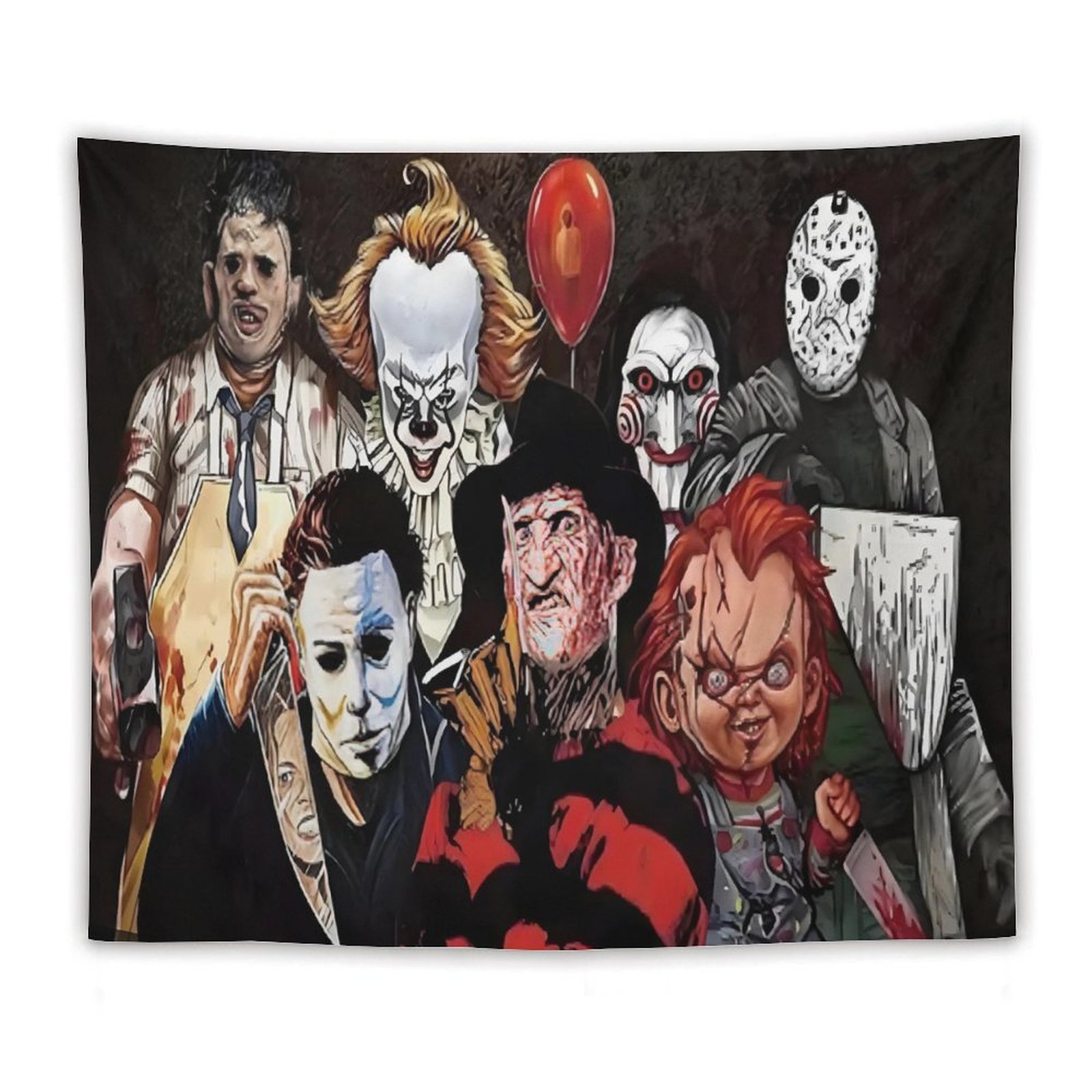 1 Pcs Horror Movie Roles Tapestry 50"x60" Wall Hanging Modern Room Art