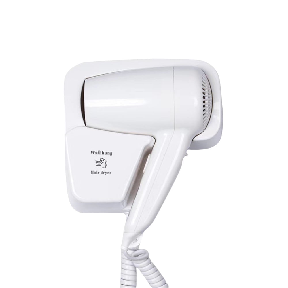 1 Pcs Hotel Wall Mounted Hair Dryer,Professional Household Blow Dryer,White Bathroom Hairdryer with Stand Rack,Fast Drying，Perfect Gifts,for Salon Restroom By HXRH