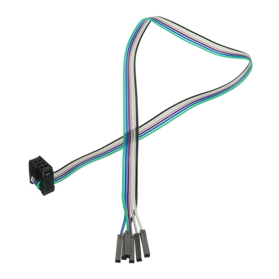 1 Pcs IDC Rainbow Wire Flat Ribbon Cable FC-Female to 6P 11.8 Inch Length 2.54mm Pitch