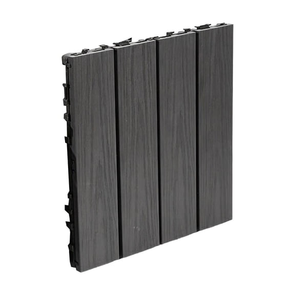 1 Pcs Interlocking Deck Tile, Polymer Composite Interlocking Deck Tiles, 12x12 Thick Composite Patio Floor Tiles Decking Boards for All Weather Use, Waterproof, Poolside, Balcony, Patio