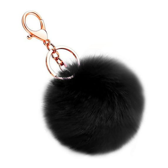 1 Pcs Keychain,Faux Fur Puff Ball Keychain,Pom Keychain,Soft Cute Plush Ball Key Ring,Artificial Soft Fur Ball Keychain Accessories Car Bag Pendant Charm,Purse Pendant,Backpack Charms,A