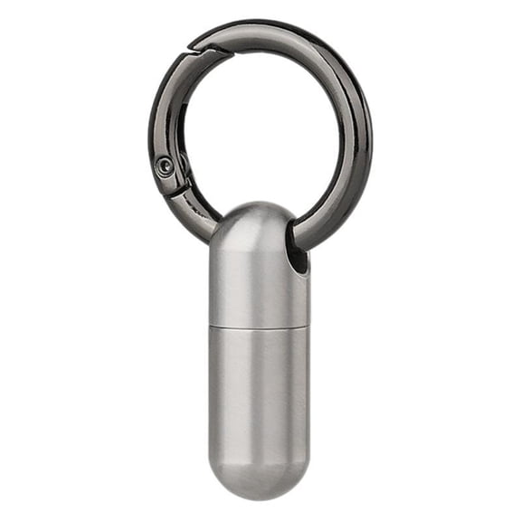 1 Pcs Keychain Pill Holder, Small Pill Case Keychain Portable Pill Container Waterproof Titanium Pocket Pill Organizer, Tiny Pill Holder Bottle for Travel