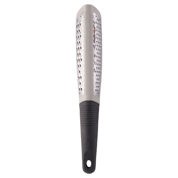 1 Pcs Kitchen Grater,Stainless Steel Handheld Vegetable Grater and Cheese Slicer,Double-Sided Food Grating Tool with Handle and Hanging Loop,Cheese Slicer Graters for Kitchen,(Grey,10.94x1.85 in)