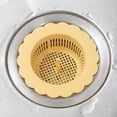 thumbnail image 1 of 1 Pcs Kitchen Sink Strainer,Plastic Sink Strainers,Drain Filter Wide Rim 3.54 In Diameter,Kitchen Sink Drain Strainer,Plastic Kitchen Sink Strainer Basket,Anti-Clogging Basket Strainer,Yellow, 1 of 7