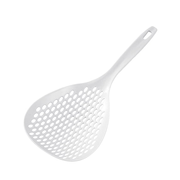 1 Pcs Kitchen Skimmer Spoon, Strainer Scoop Colander Slotted Pasta Spoon Plastic Skimmer Spoon with Handle Food Drain Shovel for Kitchen Cooking