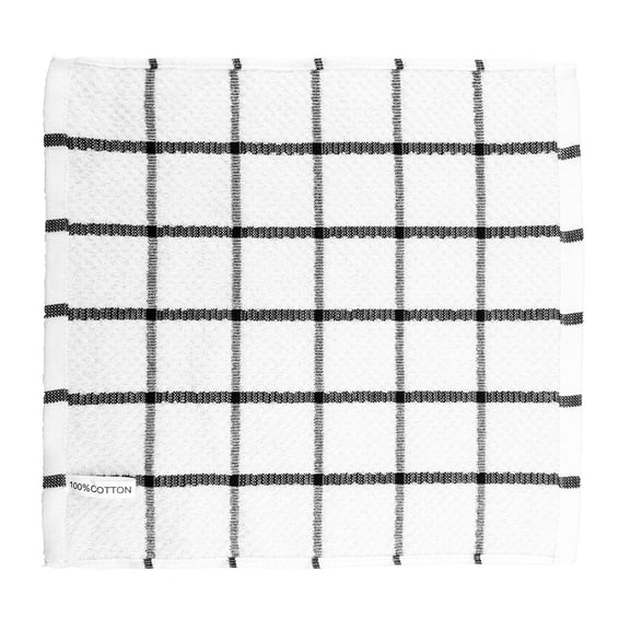 1 Pcs Kitchen Washcloths For Dishe,Plaid Cleaning Rags,Microfiber Dish Towels,Kitchen Dish Cloths Dish Towels,Absorbent Microfiber Cleaning Cloth,Fast Drying Dish Rags For Clean Table, Dish,Black