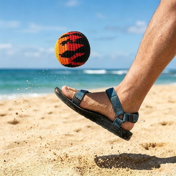 1 Pcs Knitted Footsbags,Hand-Made Knitted Footsbag Sacks for Adults & Teens,Soft Knitted Toss & Juggling Balls for Outdoor Interaction Games,Beach Games