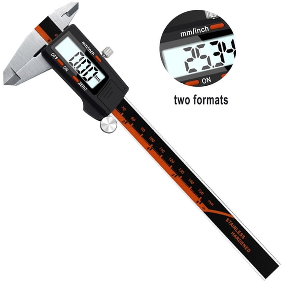 1 Pcs LCD Digital Caliper Electronic Meter Carbon Fiber Vernier Micrometer Ruler For Wood Measuring Tools Woodworking Parts