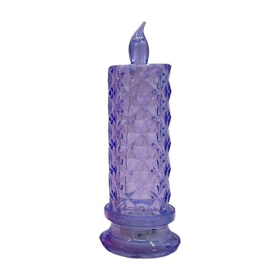 1 Pcs LED Crystal Candle Lights, Flameless Candles, Romantic Battery Operated Candles Led Pillar Candles for Valentines Romantic Propose Anniversary Wedding Decorations