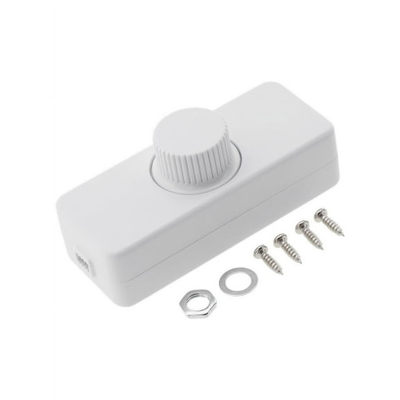 1 Pcs LED Dimmer Switch Inline Built In Rotary Knob 80x36x36mm 220-240V Control Dimmer 2 Color for Household Hardware Accessories