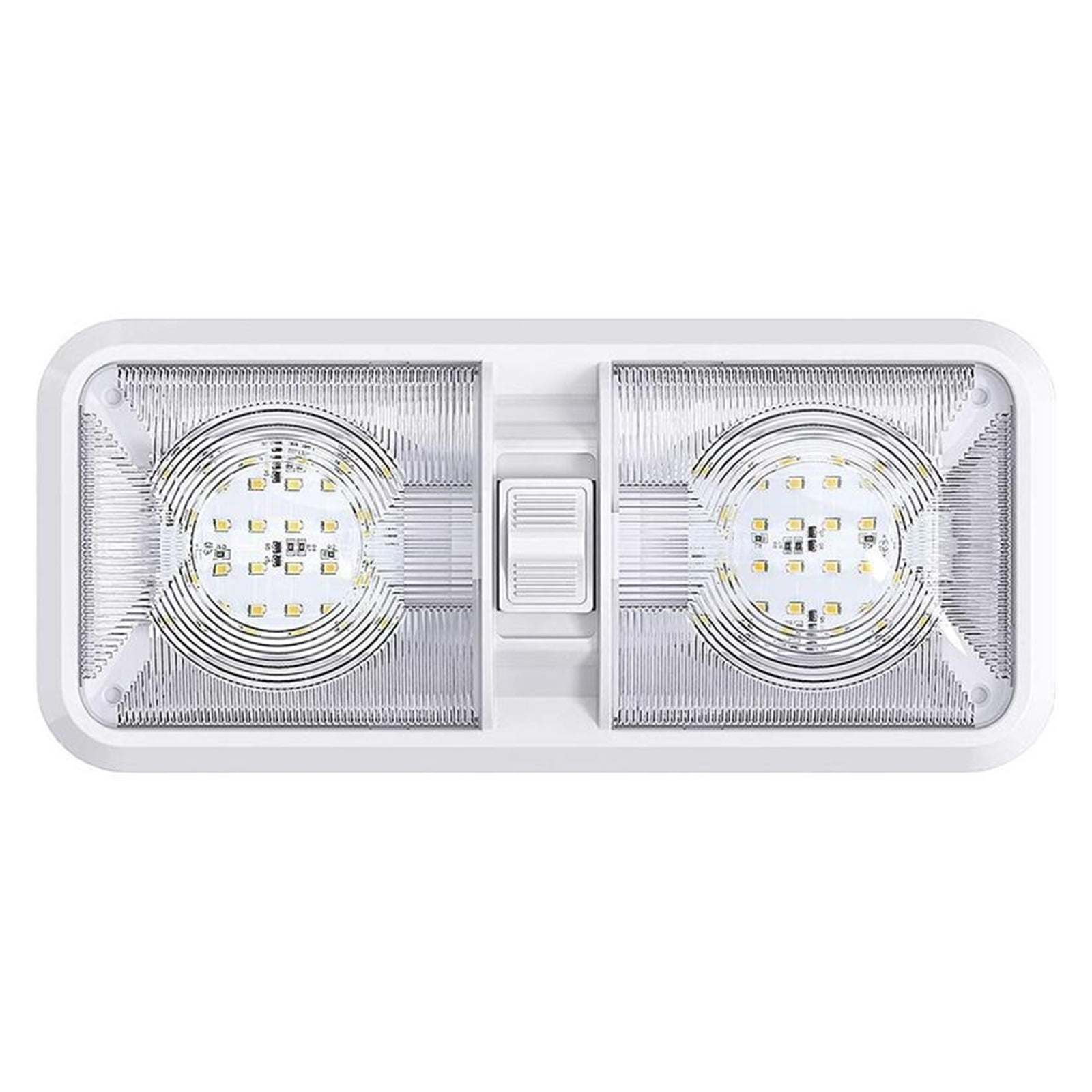1 Pcs LED RV Lights 12V 48 LED Interior Double Dome Ceiling Light For ...