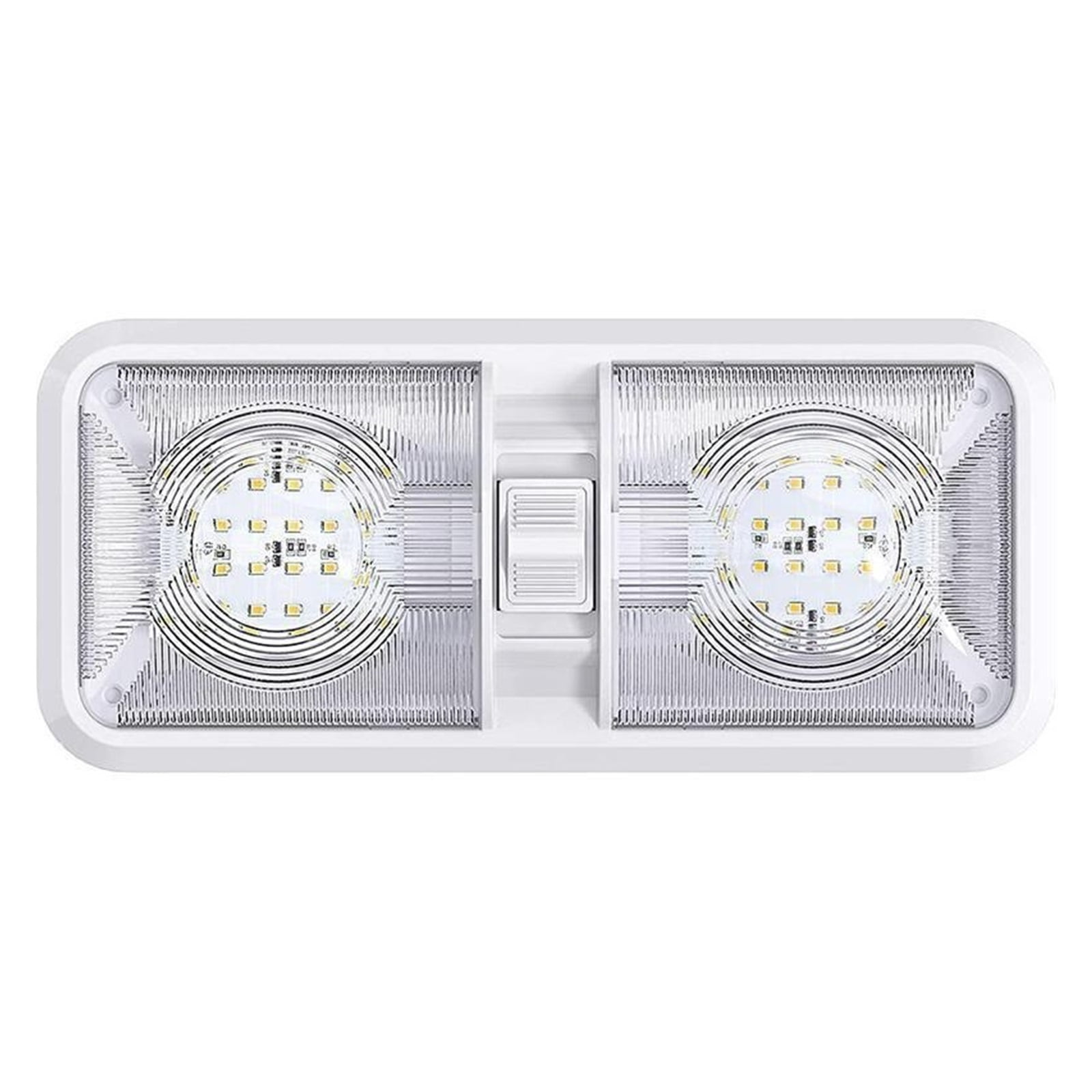 1 Pcs LED RV Lights 12V 48 LED Interior Double Dome Ceiling Light For ...