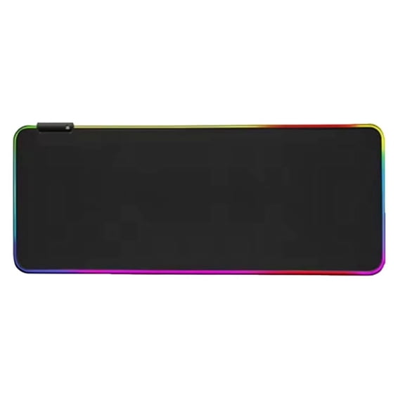 1 Pcs Large Gaming Mouse Pad Light Modes Touch Control Extended Soft Computer Keyboard Mat Non-Slip Rubber Base,1 x Luminous Keyboard Mat,Black