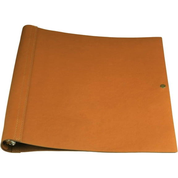 1 Pcs Leather 3 Ring Binder Holds 8.5 x 11 Inch Paper Orizer Vinta Faux Portfolio Folder Planner for Office Home Document Photo Diary Supplies (Antique Brown)