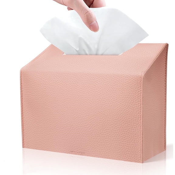 1 Pcs Leather Cover for Disposable Paper Hand Towel Box Compatible with Kleenex Paper Hand Towel (Pink)