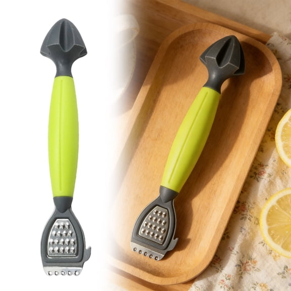 1 Pcs Lemon Zester Bar Tool, Clearance, Multifunctional Orange Lemon Zester Citrus Reamer Lime Squeezer Cheese Grater, Plastic & Stainless Steel, Dishwasher Safe