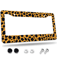thumbnail image 1 of 1 Pcs Leopard print License Plate Frame, License Plate Cover for Car Decorative Parts, Aluminum License Plate Bracket Holder Rust-Proof Weather-Proof for US Standard Car, 1 of 9