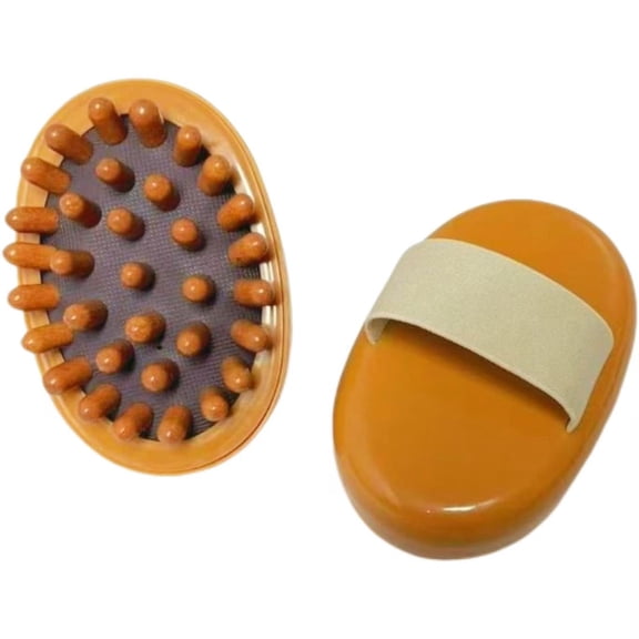 1 Pcs Loc Brush for WrongDucks, Wooden Long Handle Scalp Massage Wide Tooth Comb and Round Air Cushion Massage Comb Suitable for Scalp Care and Hair Styling