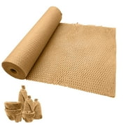 1 Pcs Log Color Honeycomb Packing Paper,Cushion Packing Paper for Moving Shipping Packaging Breakables(32.8ft x 9.8in)