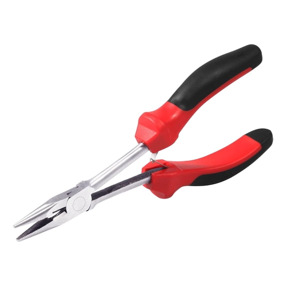 1 Pcs Long Reach Needle Nose Pliers, Mini Wire Cutter Mini Wire Looping Fine Pliers with High Leverage TPR Handles, Jewelry Making Pliers for Hard to Reach Narrow Spaces 6.3"