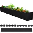 thumbnail image 1 of 1 Pcs Long Rectangular Planter Box Window Sill Plant Box Metal Water Trough Indoor Large Modern Steel with Drainage Holes Herb Garden Home (32 x 3.5 x 3.5 Inch,Black), 1 of 6