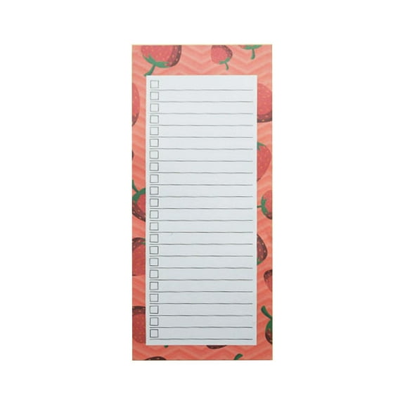 1 Pcs Magnetic Notepads, Magnetic Shopping List Pad, for Refrigerator, Grocery List Magnet Pad for Fridge, Fruit Design Magnetic Grocery List Pad for Fridge, Full Magnet Back Shopping Lists