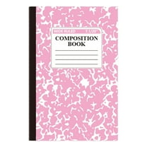 1 Pcs Marble Composition Notebook Wide Ruled Paper,Marble Hardcover Wide Ruled Composition Notebook,,30sheets 60 Pages,5.5 X 8.27 in,Sturdy Sewn Binding For Office, Journaling,Notes (Pink)