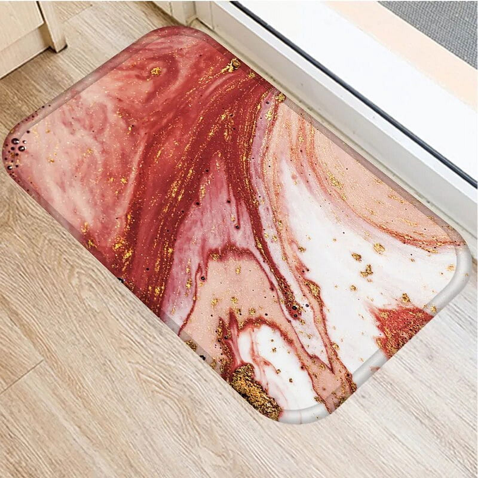 1 Pcs Marble Doormat Kitchen Carpet Anti-Slip Nordic Style Colorful ...