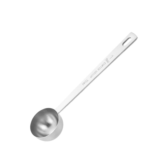 1 Pcs Measuring Spoon,Stainless Steel 15/30Ml Long Handle Coffee Spoon,Coffee Scoop,Measuring Tablespoon with Handle,Metal Coffee Measuring Spoon for Coffee,Seasoning,Powder,(Silver,6.1x1.42 in)