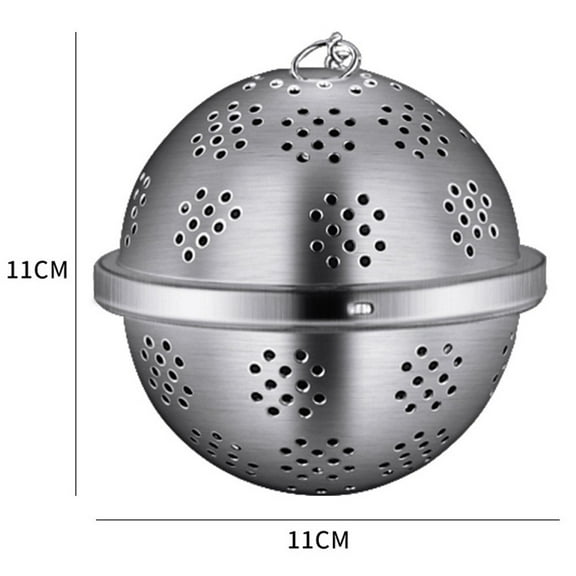 1 Pcs Mesh Spice Ball, 304 stainless steel Weibao kitchen cooking seasoning seasoning box tea leak tea filter soup stewing ball (4.33x4.33 inch)