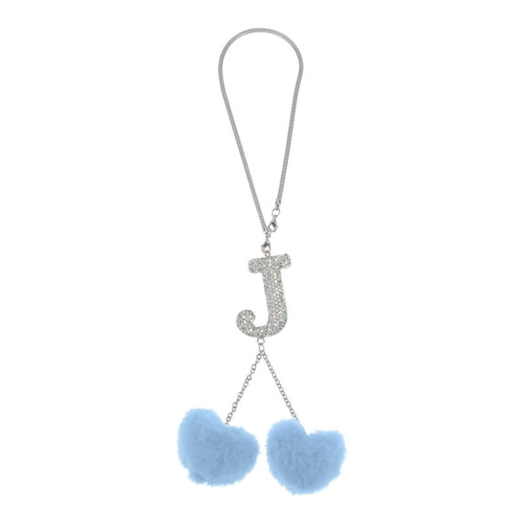 Unique Bargains 1 Pcs Metal Rhinestone Faux Diamond Car Rear View Mirror Pendant Accessories Car Hanging Ornament Blue