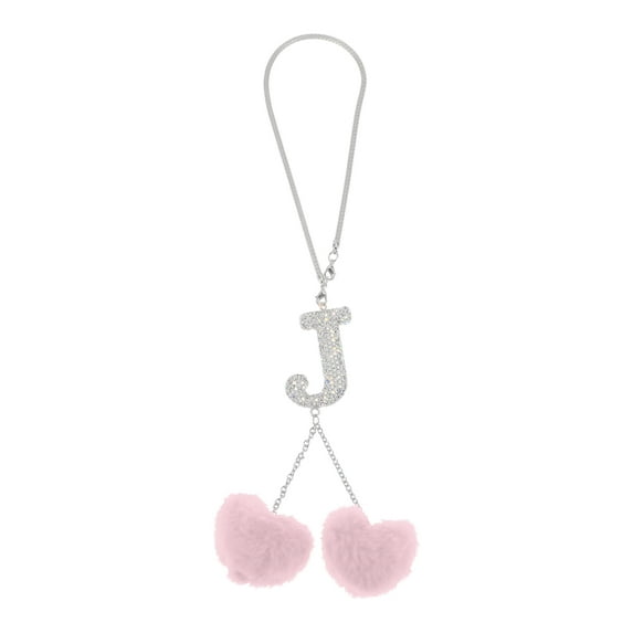 Unique Bargains 1 Pcs Metal Rhinestone Faux Diamond Car Rear View Mirror Pendant Accessories Car Hanging Ornament Pink