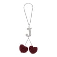 thumbnail image 1 of Unique Bargains 1 Pcs Metal Rhinestone Faux Diamond Car Rear View Mirror Pendant Accessories Car Hanging Ornament Wine Red, 1 of 6