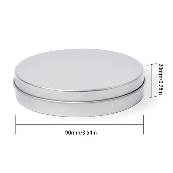1 Pcs Metal Tin Can with Top Window Lid, Round Empty Containers, for Kitchen, Office, Candles, Candies 3.54x0.78"