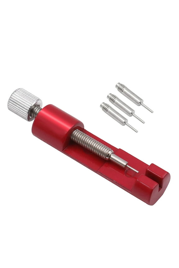 1 Pcs Metal Watch Repair Tool,Bracelet Adjustment Tool,Easy To Remover,Watch Bracelet Removal Tool,Watch Strap Link Pin Adjustable Repair Tool Accessory Kit,for Watch Repair and Sizing,Red