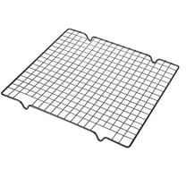 1 Pcs Metal Wire Cooling Rack Kitchen Cookie Stainless Steel Baking Rack Square Wire for Baking 10 x 11 inches (Black)