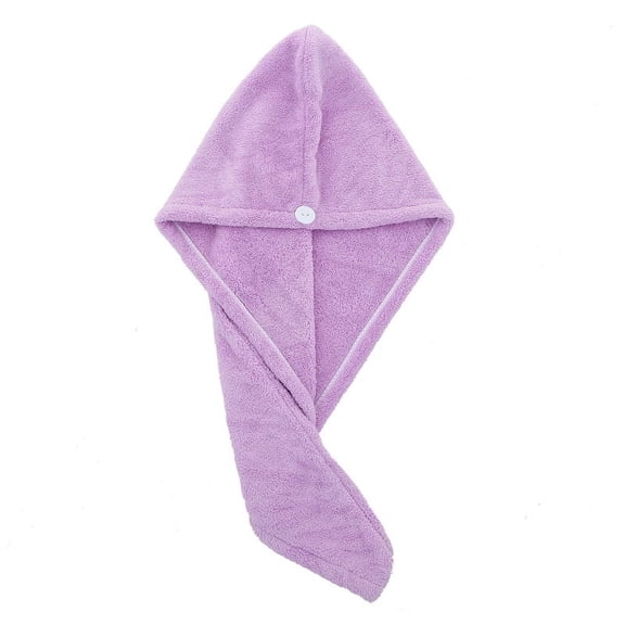 1 Pcs Microfiber Hair Towel,Super Absorbent Quick Dry Hair Turban for Drying Curly, Long & Thick Hair ,Non-Frizz Hair Wraps (Purple)