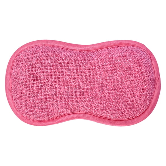 1 Pcs Microfiber Kitchen Scrub Sponges,Multi-Purpose Scrub Sponges for Kitchen,Non-Scratch Sponge,Heavy-Duty Scouring Power Sponges,Reusable Dishwashing Sponge for Cleaning Dishes,(Pink)