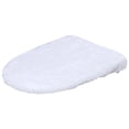thumbnail image 1 of 1 Pcs Microfiber Toilet Lid Cover, Soft Velvet Toilet Cover Machine Washable Absorbent Comfortable Durable Adjustable Toilets Seat Covers Fits Most Toilets Lids Elastic Bottom Fabric Seat, 1 of 7